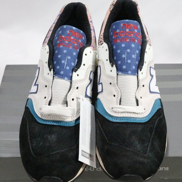 NEW BALANCE 997 Black Beige 'Patchwork' Sneakers Sz 10 Men New In Box - Picture 7 of 13
